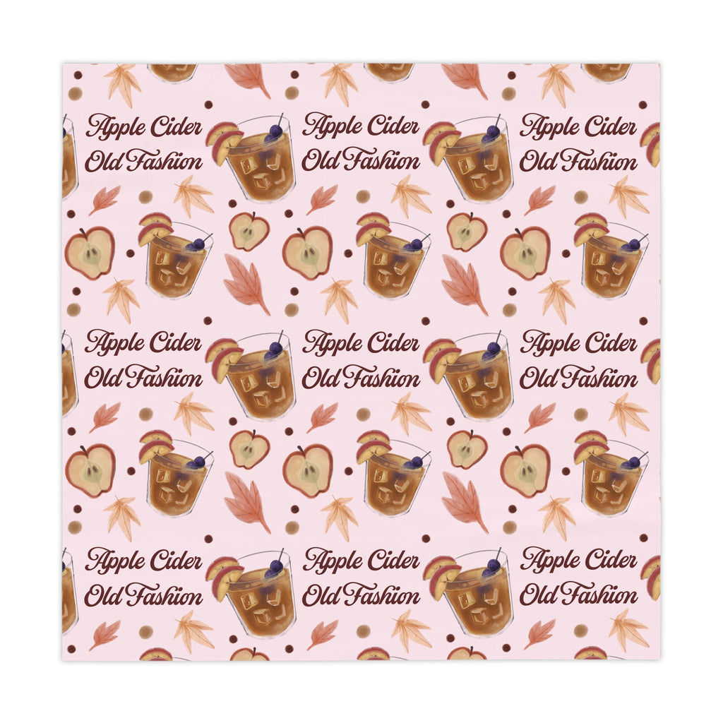 Apple Cider Old Fashioned Tablecloth — Light Pink Apple Cider Collection Inspired Design