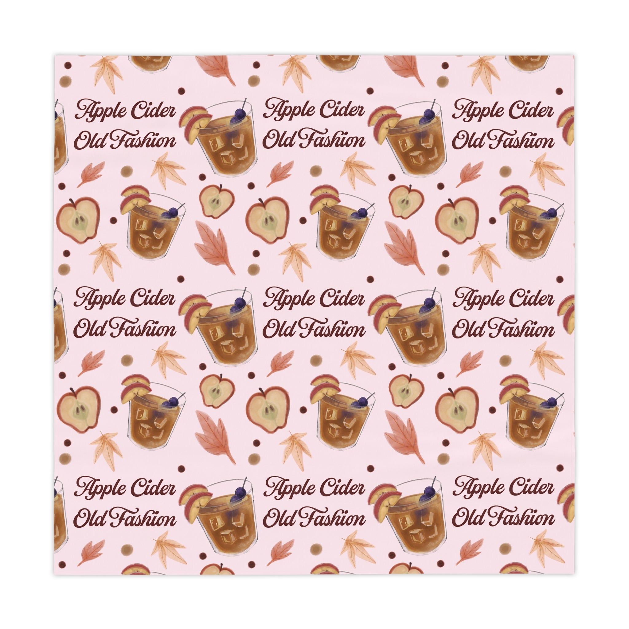Apple Cider Old Fashioned Tablecloth — Light Pink Apple Cider Collection Inspired Design