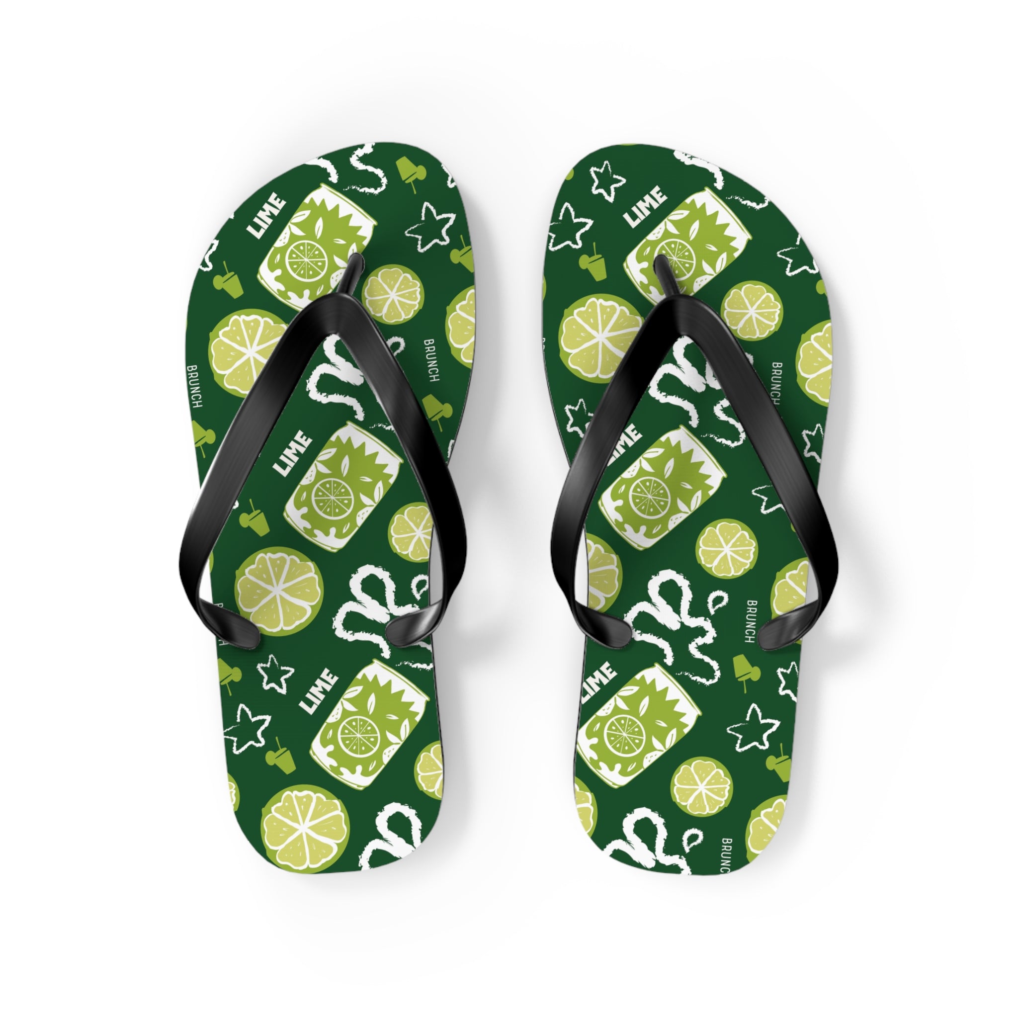 Lime Fruit Brunch Flip Flops – Lime Brunch Collection Inspired Design