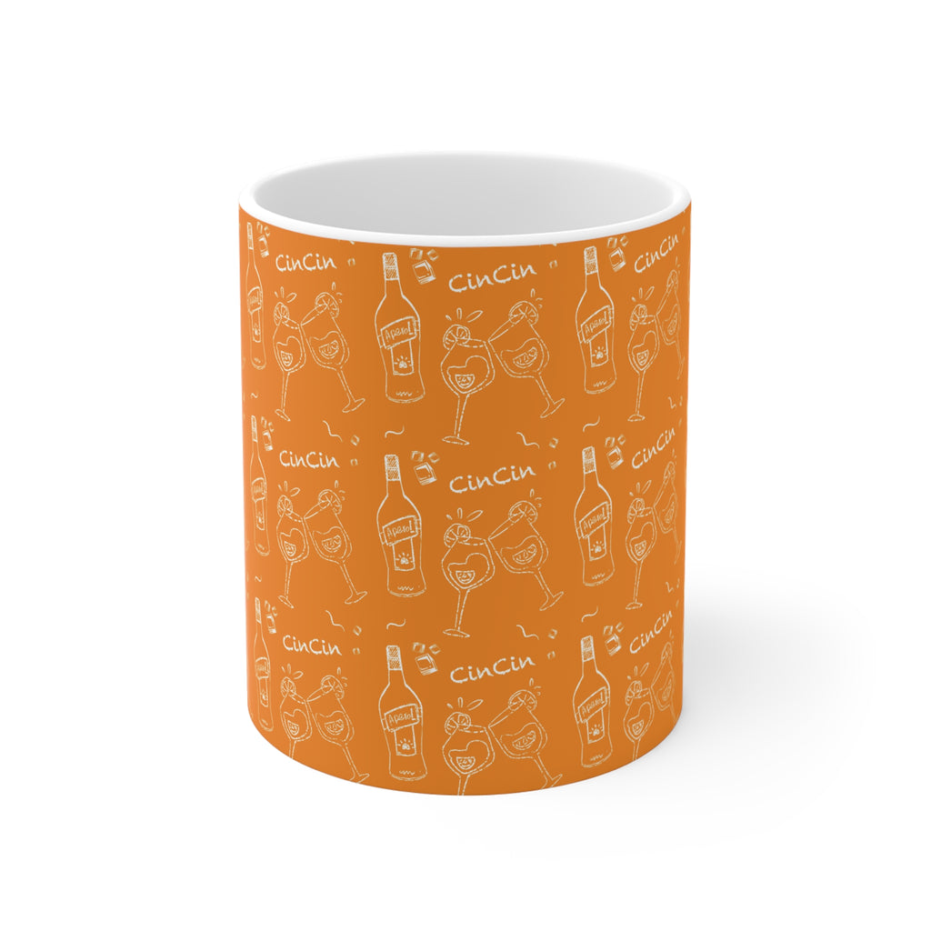 Cin Cin 11oz Coffee Mug — Orange Cin Cin Collection Inspired Design