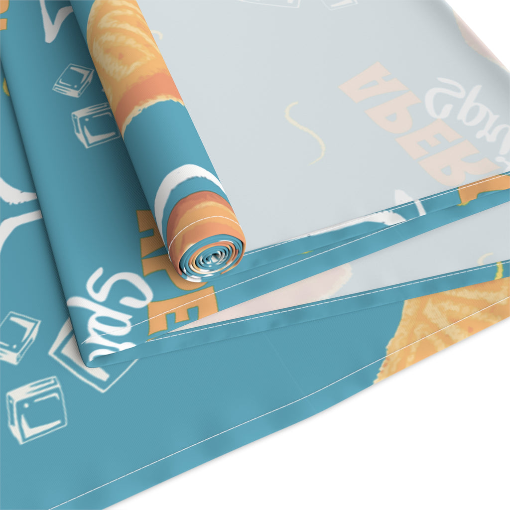 Aperol Spritz Table Runner – Turquoise Cocktail Party Decor
