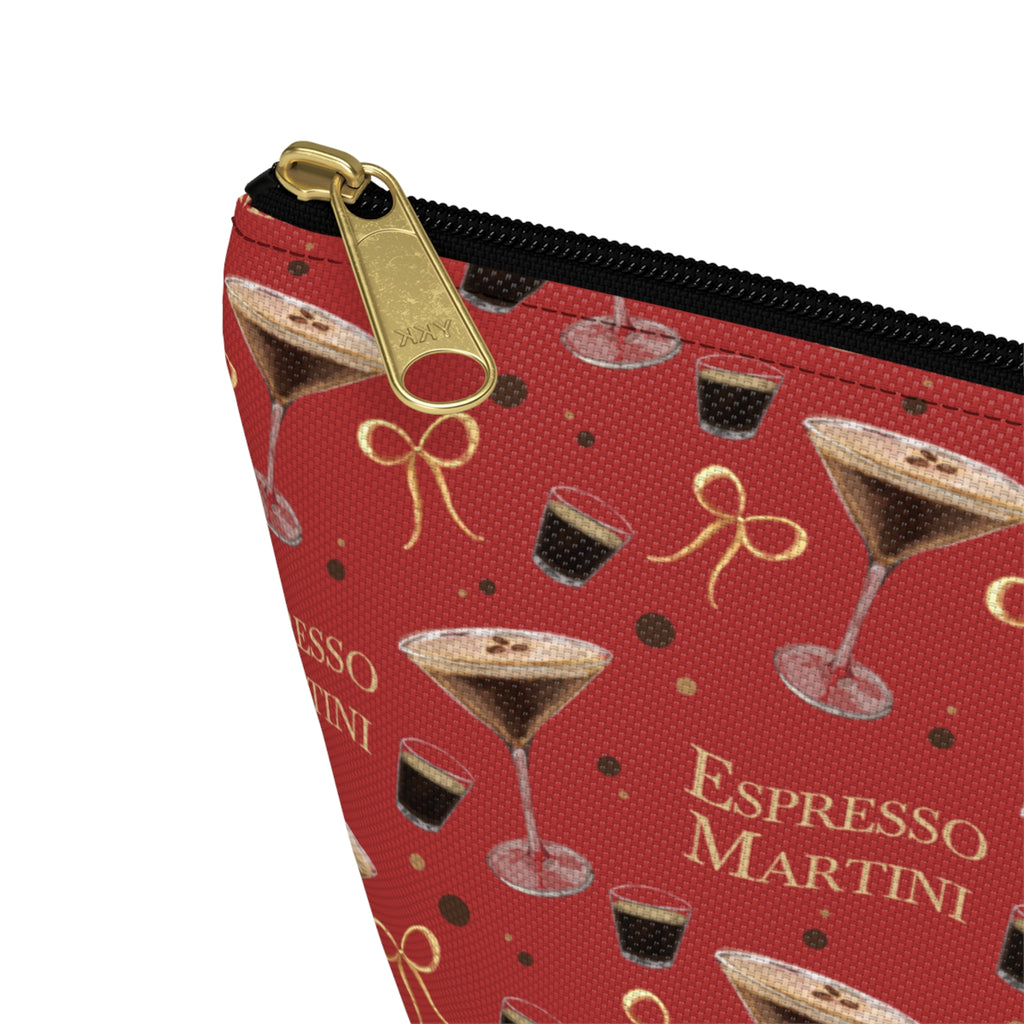 Espresso Martini Accessory Pouch — Red Espresso Collection Inspired Design