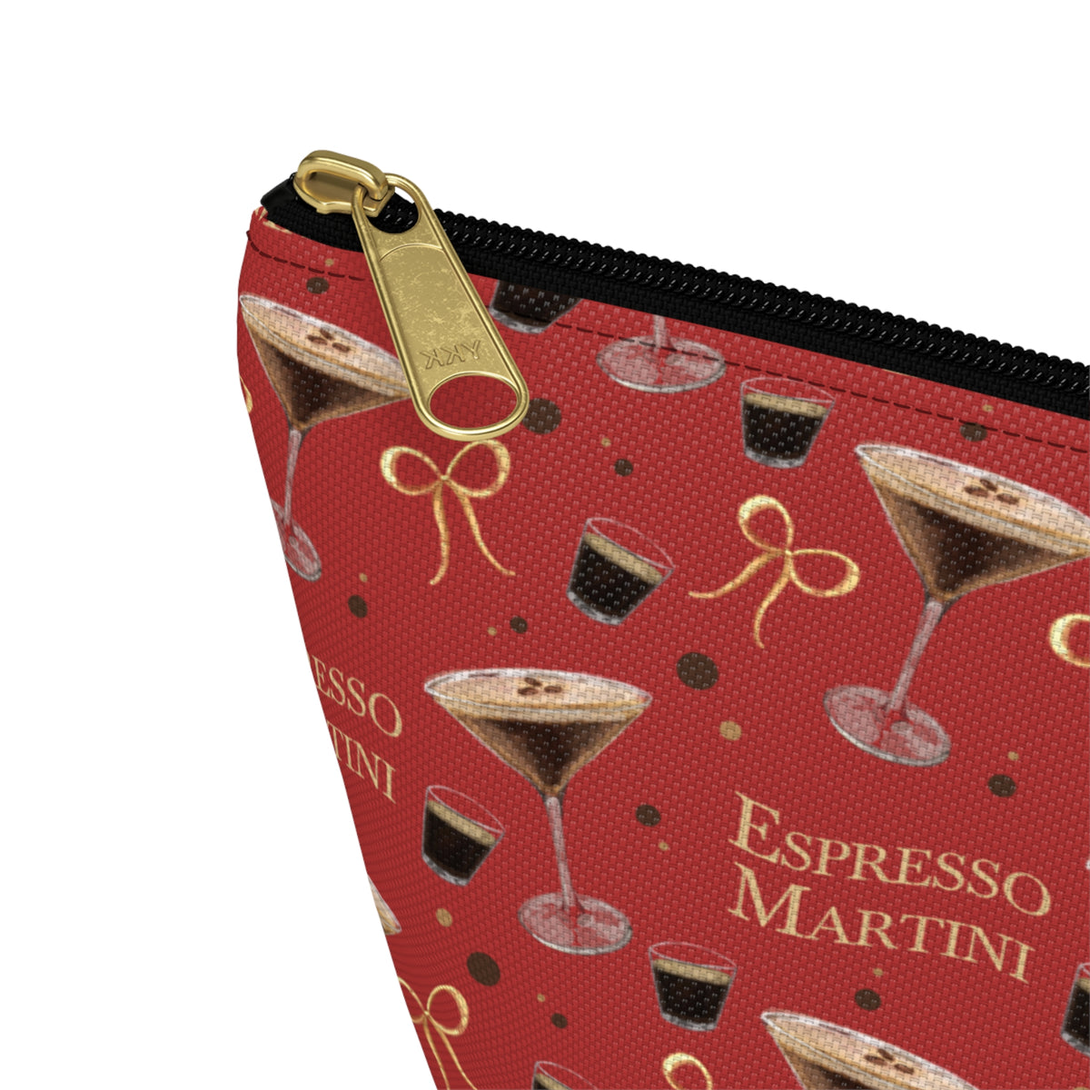Espresso Martini Accessory Pouch — Red Espresso Collection Inspired Design