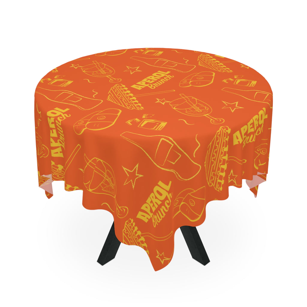 Aperol Brunch Tablecloth - Orange and Yellow Brunch Collection Inspired Design