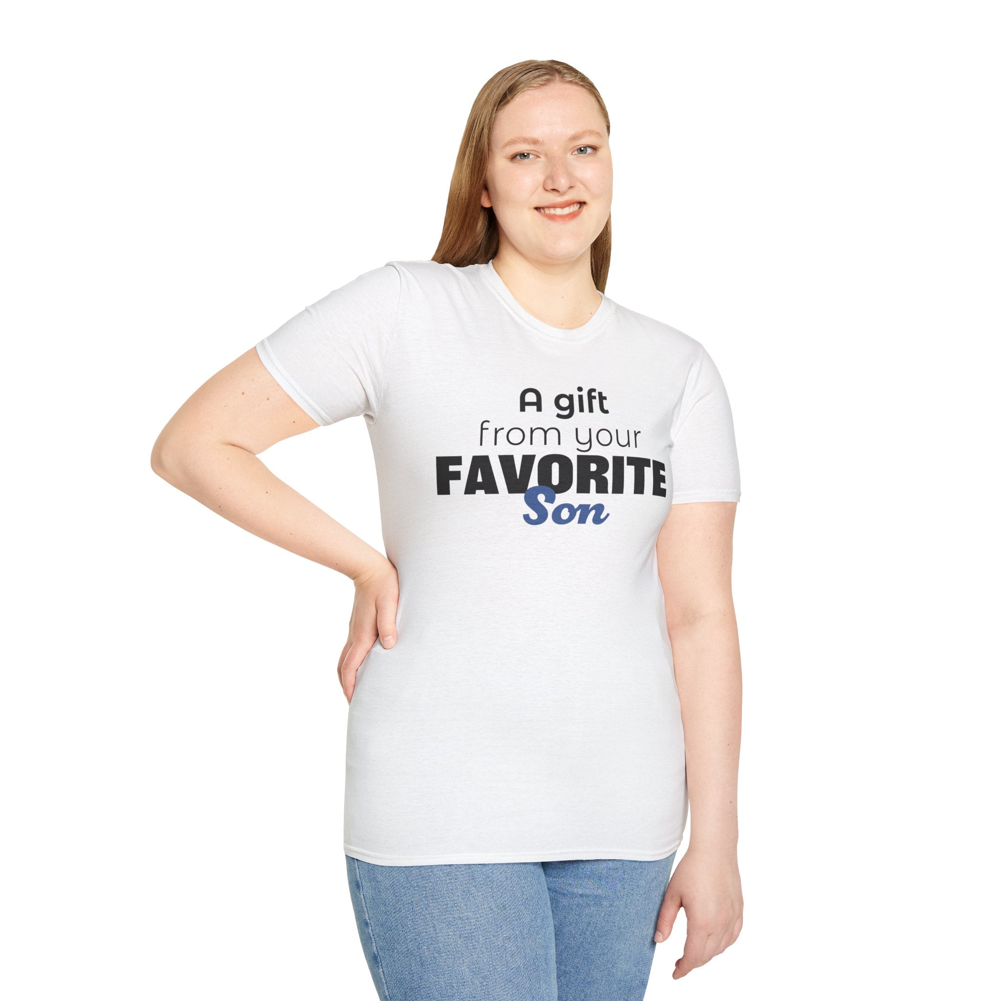 Favorite Son Gift for Mom T-Shirt – Funny Mother’s Day Shirt from Son | Mom Graphic Tee