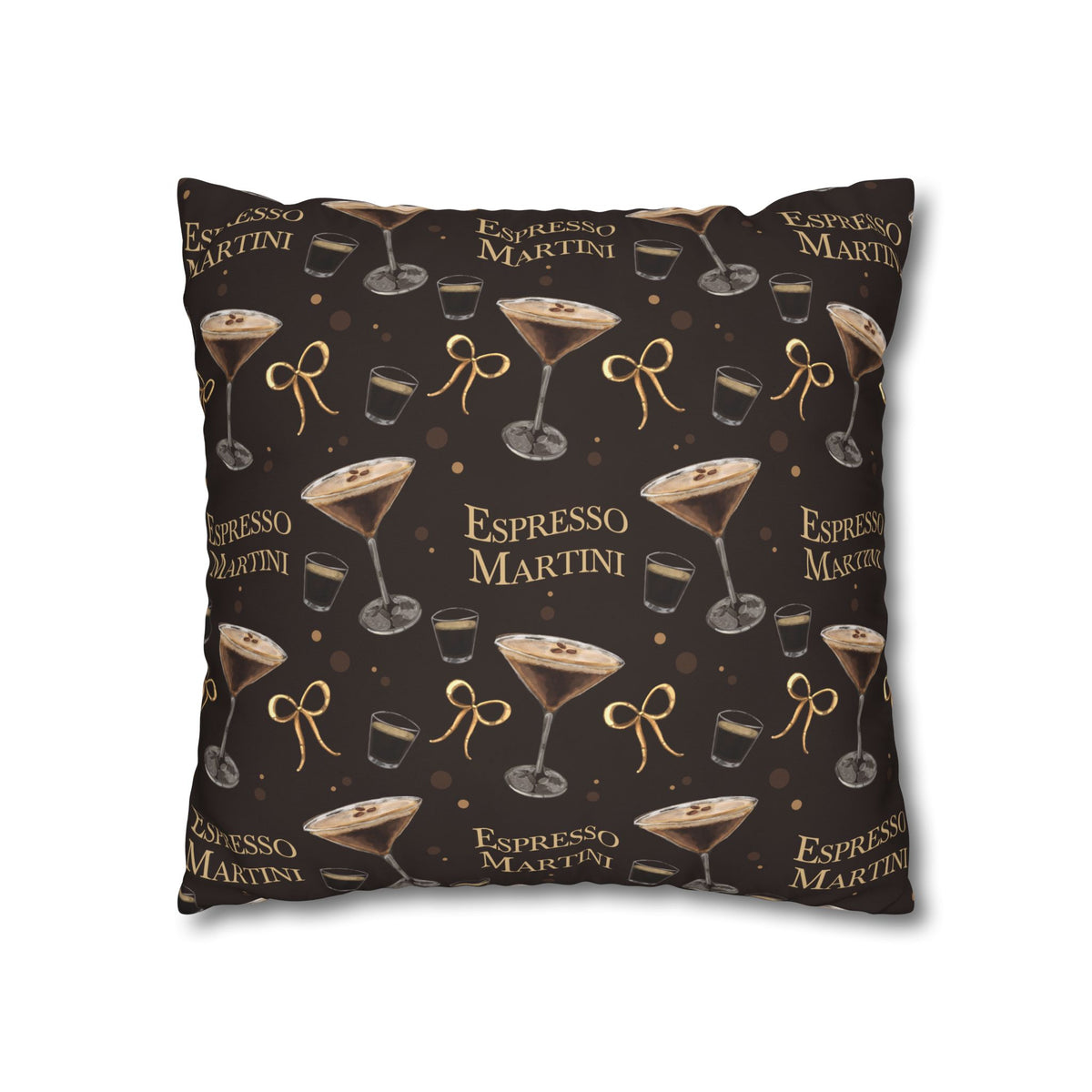 Espresso Martini Pillowcase — Dark Brown Espresso Collection Inspired Design