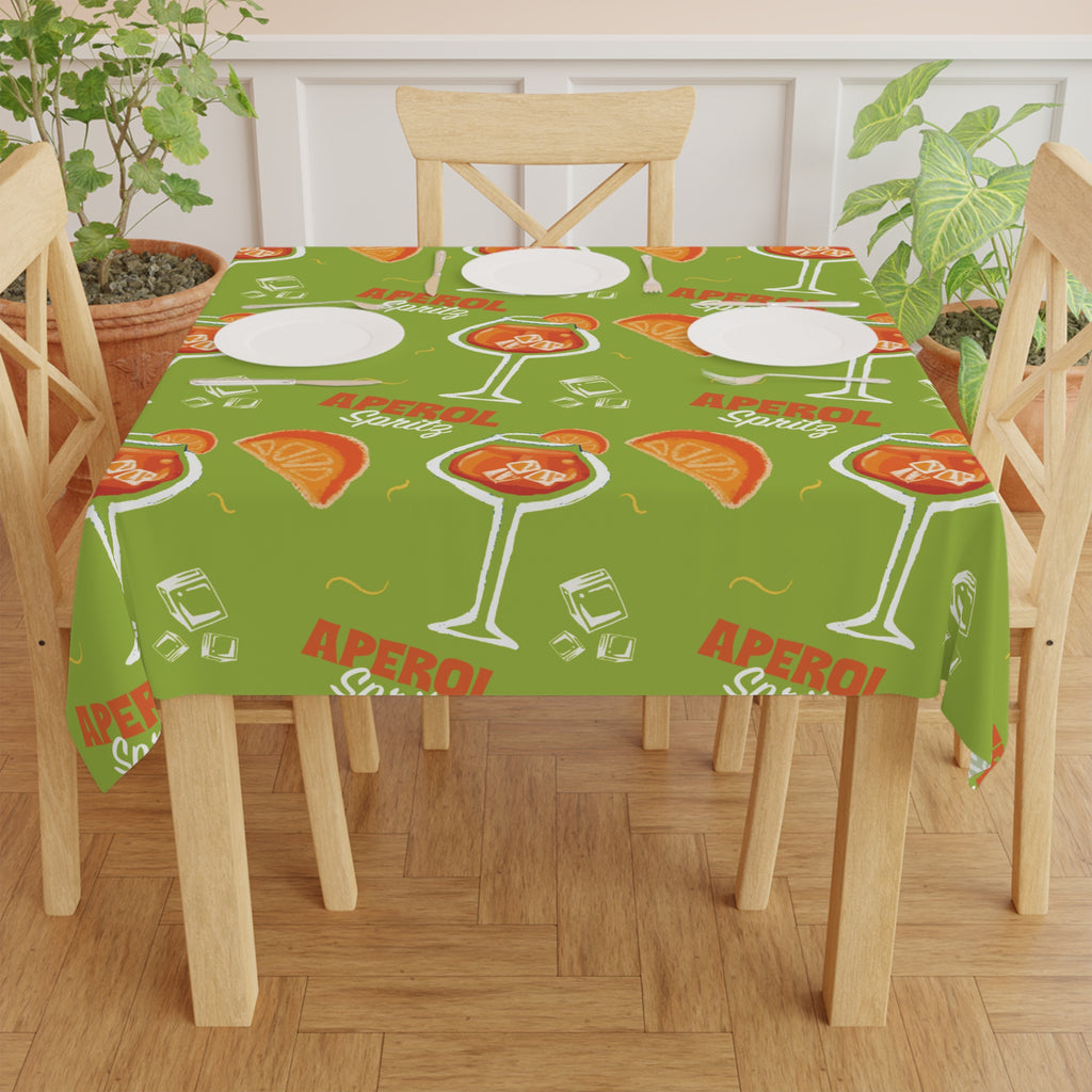 Aperol Spritz Tablecloth — Green Spritz Collection Inspired Design