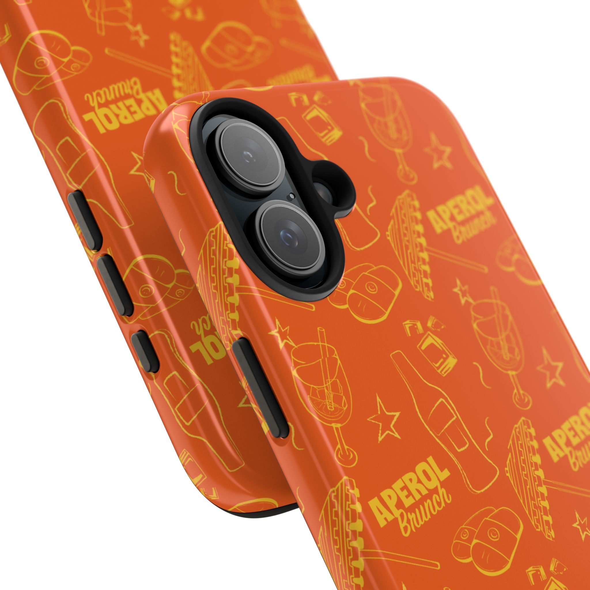 Aperol Brunch Collection Tough Phone Case - Orange and Yellow Brunch Inspired Design