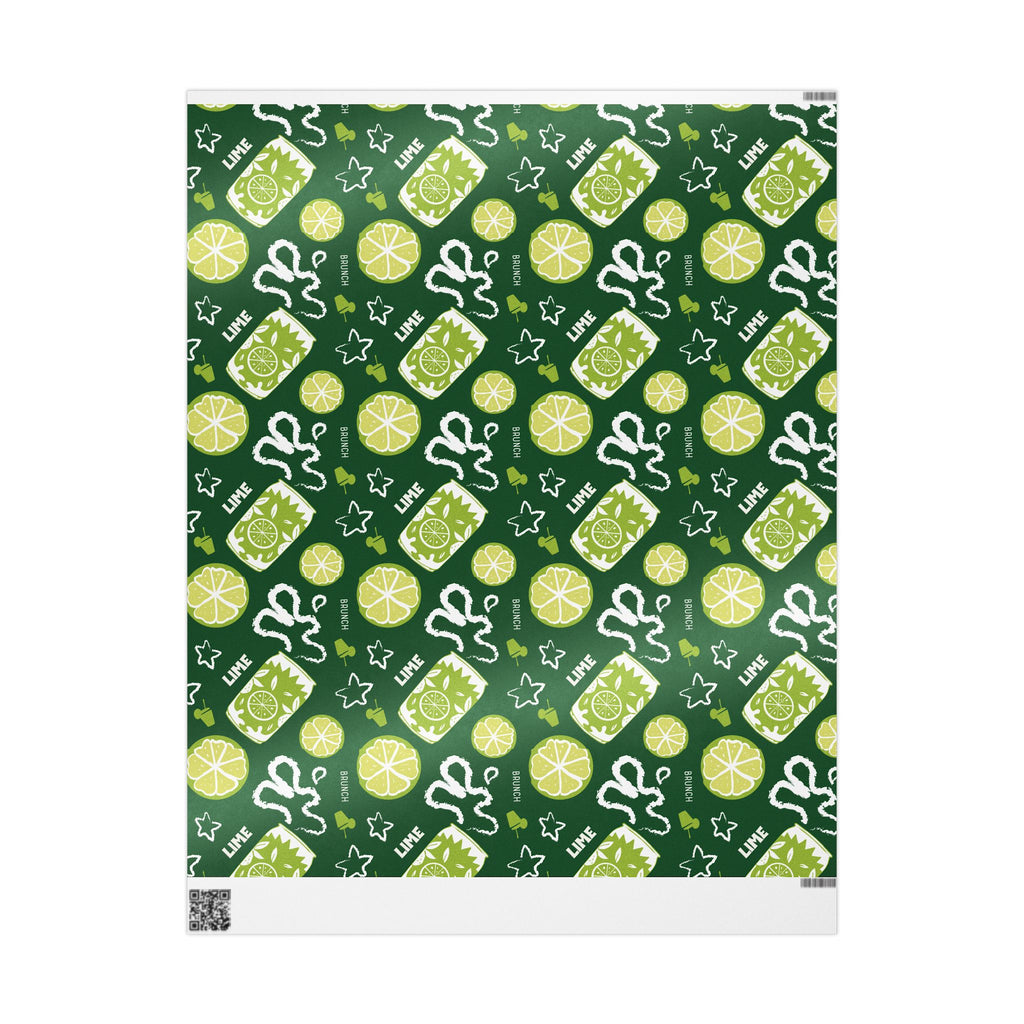 Lime Fruit Brunch Peel Wrapping Paper Roll — Lime Brunch Collection Inspired Design