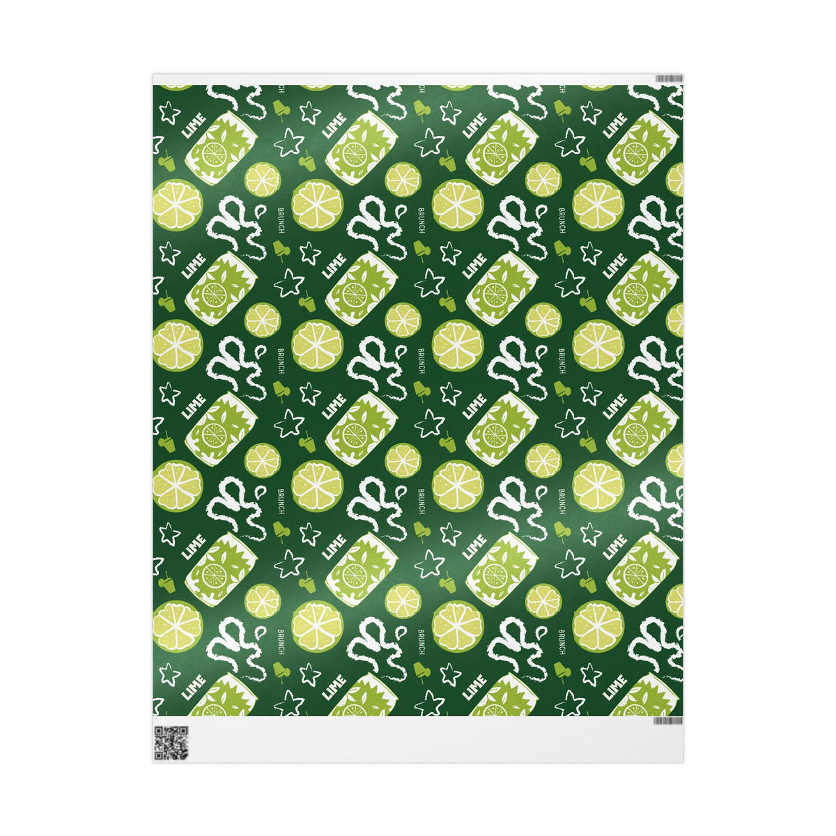 Lime Fruit Brunch Peel Wrapping Paper Roll — Lime Brunch Collection Inspired Design