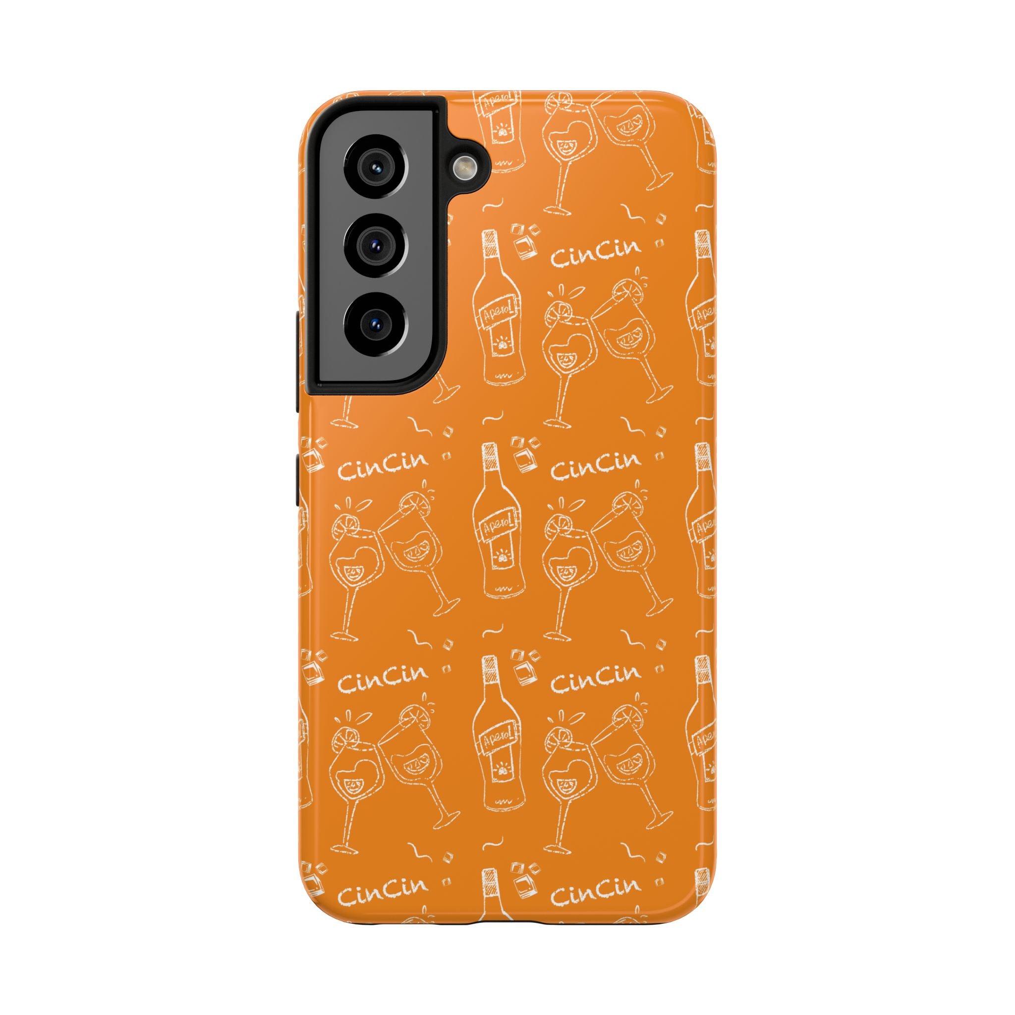Cin Cin Spritz Tough Phone Case — Orange Citrus Cocktail Pattern