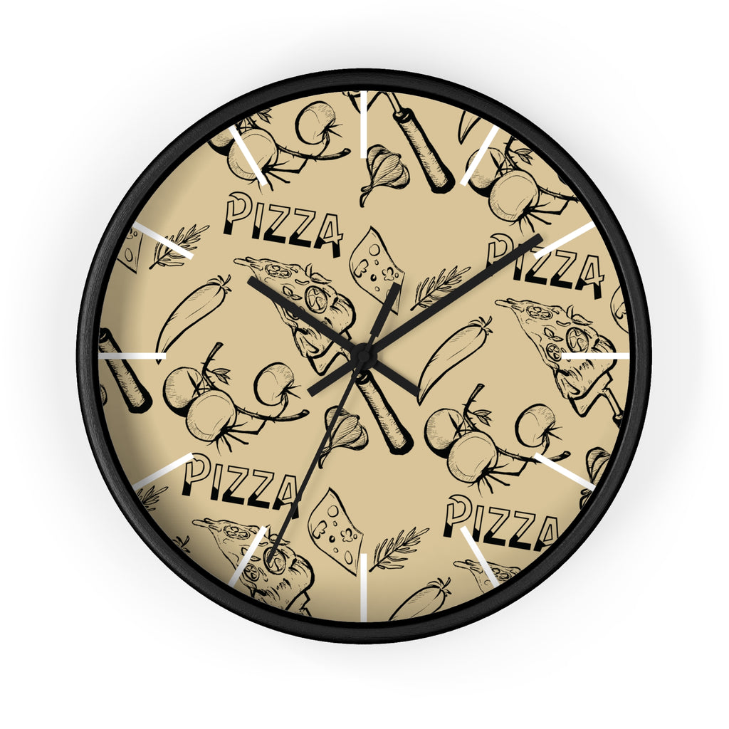10" Retro Pizza Slice Wall Clock - Italian Kitchen Decor
