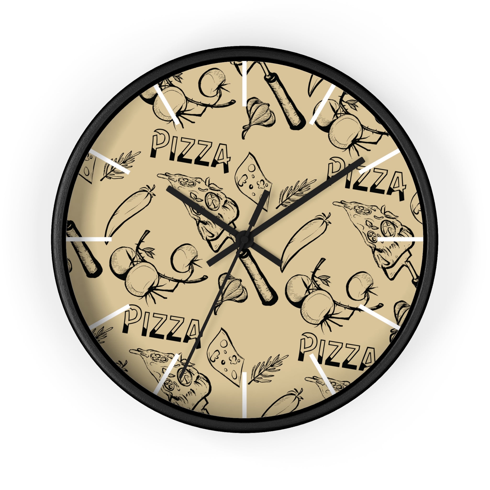 10" Retro Pizza Slice Wall Clock - Italian Kitchen Decor