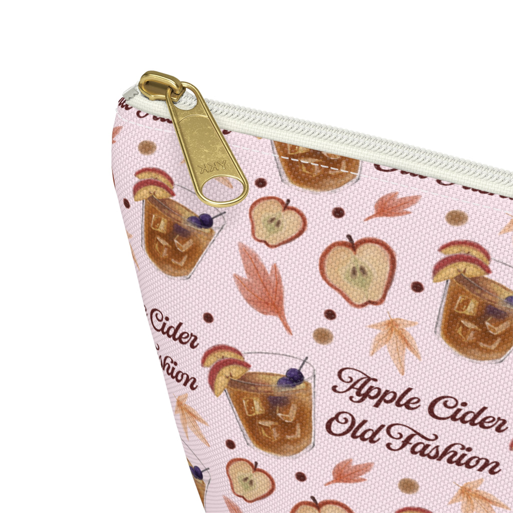 Apple Cider Old Fashioned Accessory Pouch  — Light Pink Apple Cider Collection Inspired Design