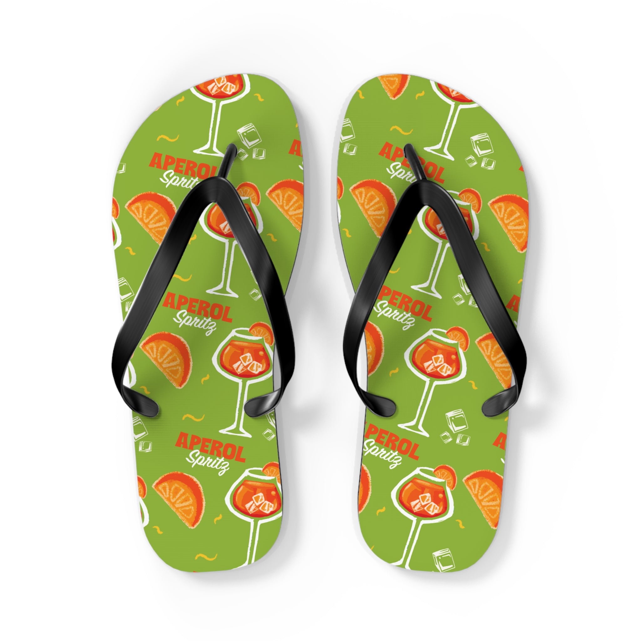 Aperol Spritz Flip Flops – Green Spritz Collection Inspired Design