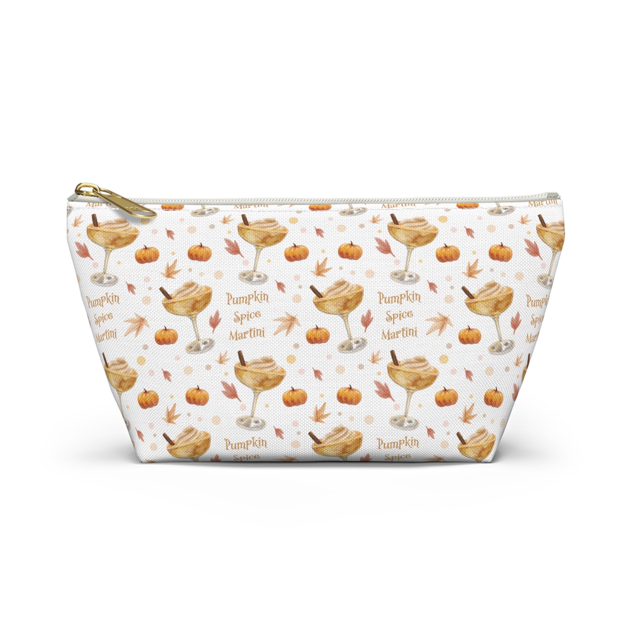 Pumpkin Spice Martini Accessory Pouch — White Pumpkin Collection Inspired Design