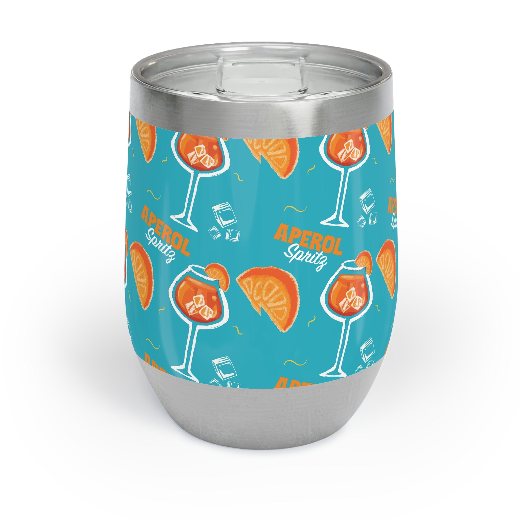 Aperol Spritz Wine Tumbler — Turquoise Aperol Inspired Design