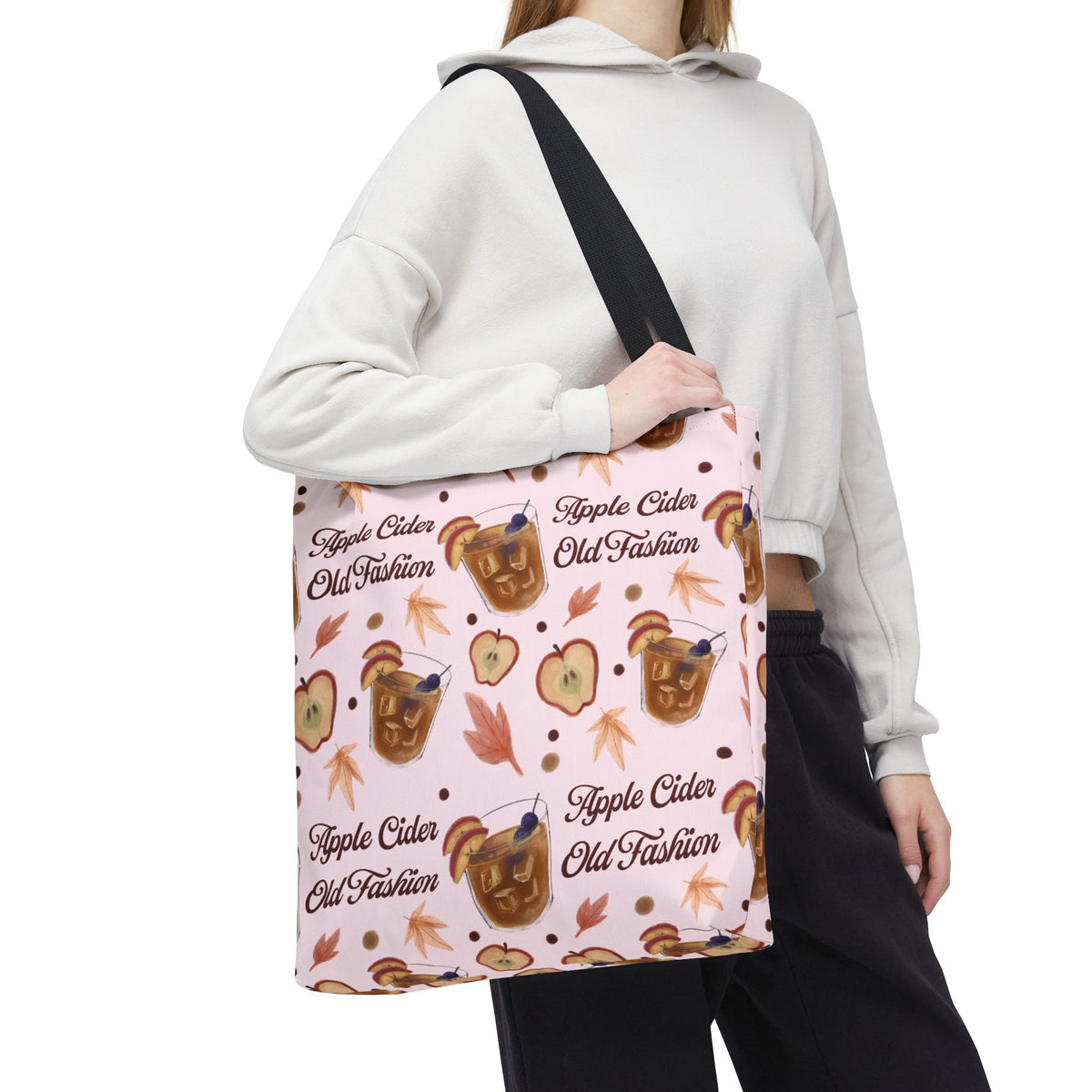 Apple Cider Old Fashioned Tote Bag — Light Pink Apple Cider Collection Inspired Design