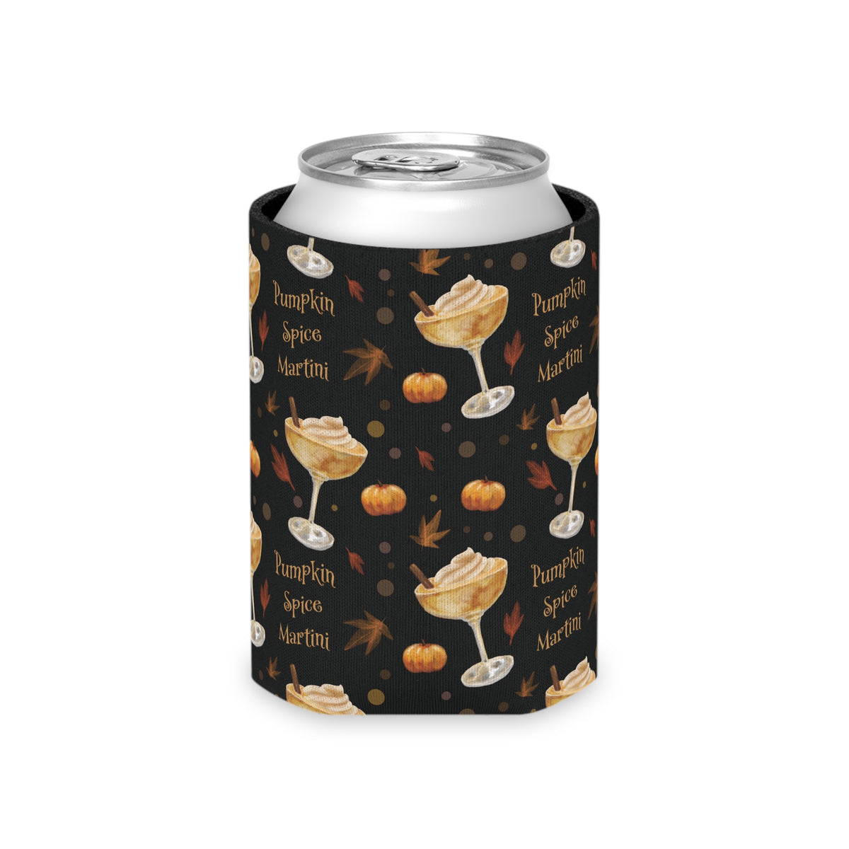 Pumpkin Spice Martini Can Cooler — Black Pumpkin Collection Inspired Design