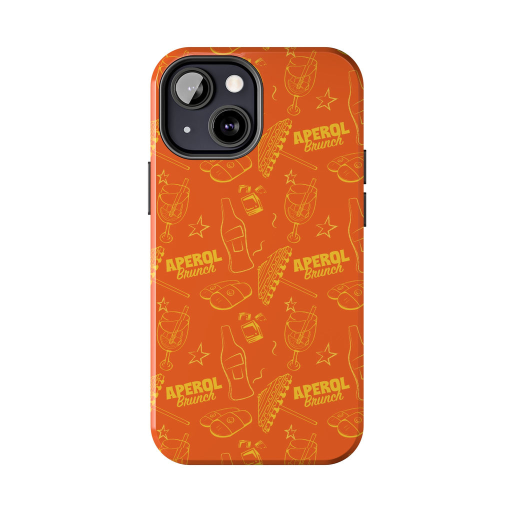 Aperol Brunch Collection Tough Phone Case - Orange and Yellow Brunch Inspired Design