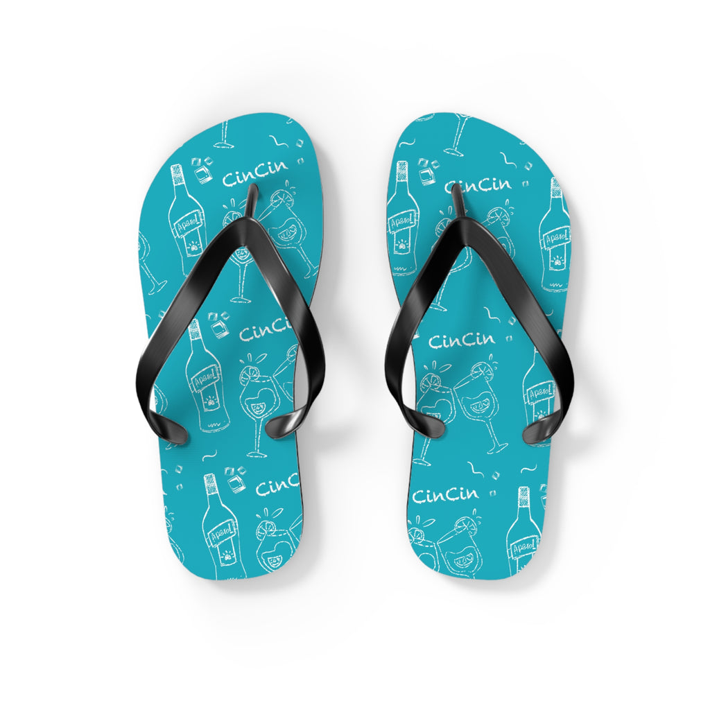 CinCin Turquoise Flip Flops – Turquoise Cin Cin Brunch Collection Inspired Design