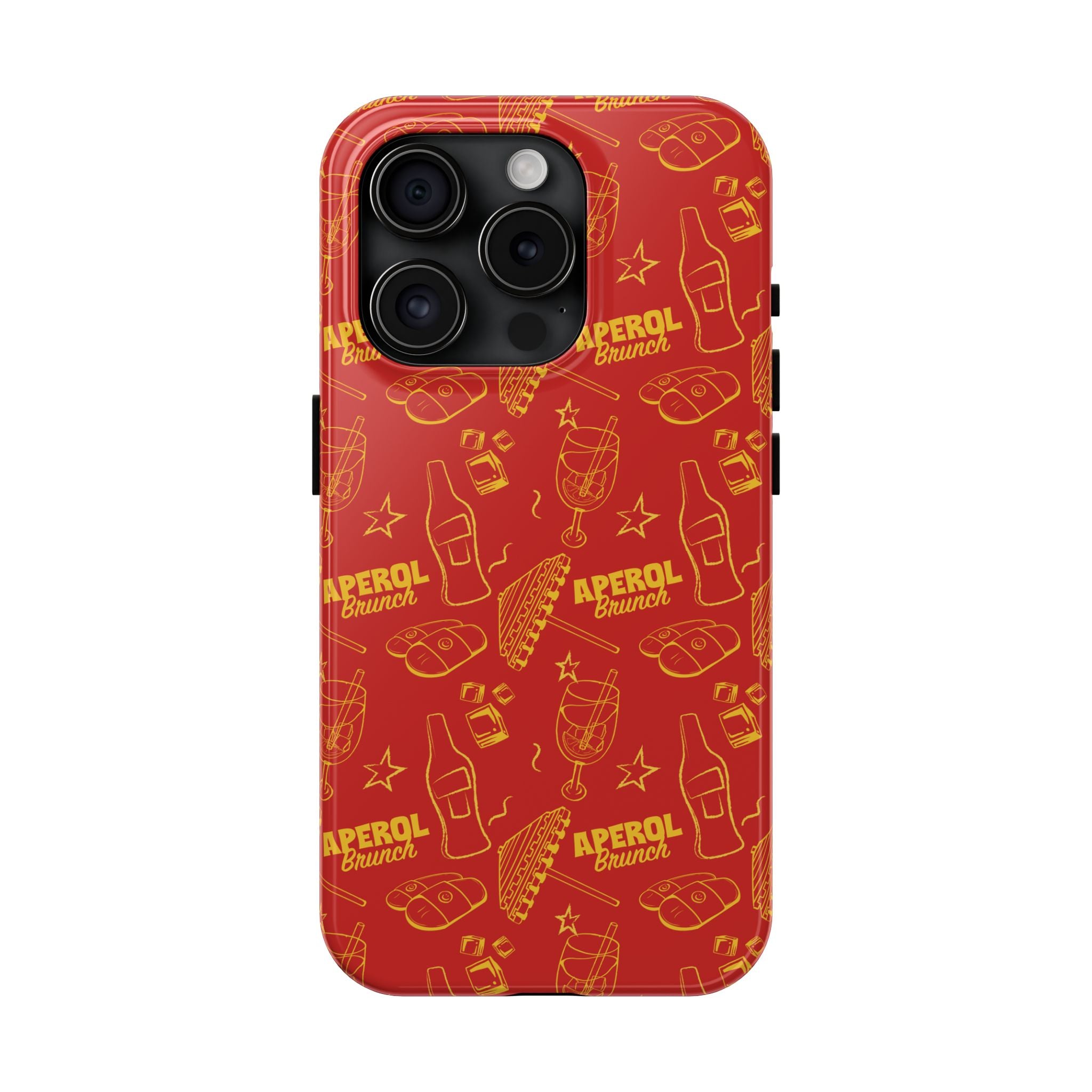 Red Aperol Brunch Tough Phone Case — Citrus Cocktail Protective Cover