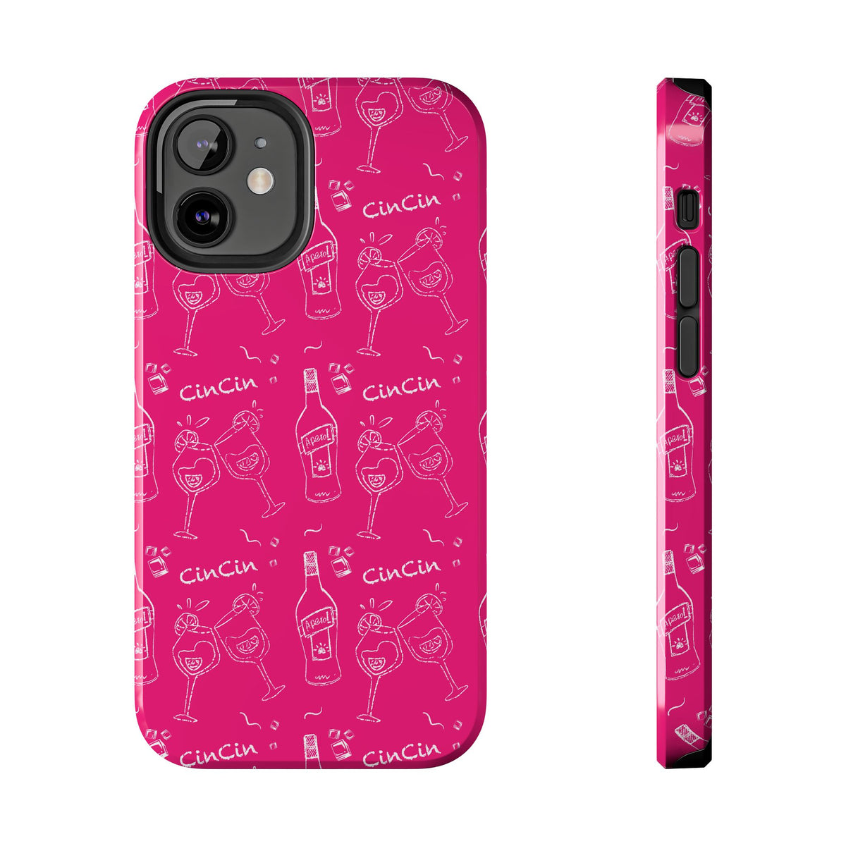 Cin Cin Spritz Tough Phone Case — Magenta Citrus Cocktail Pattern