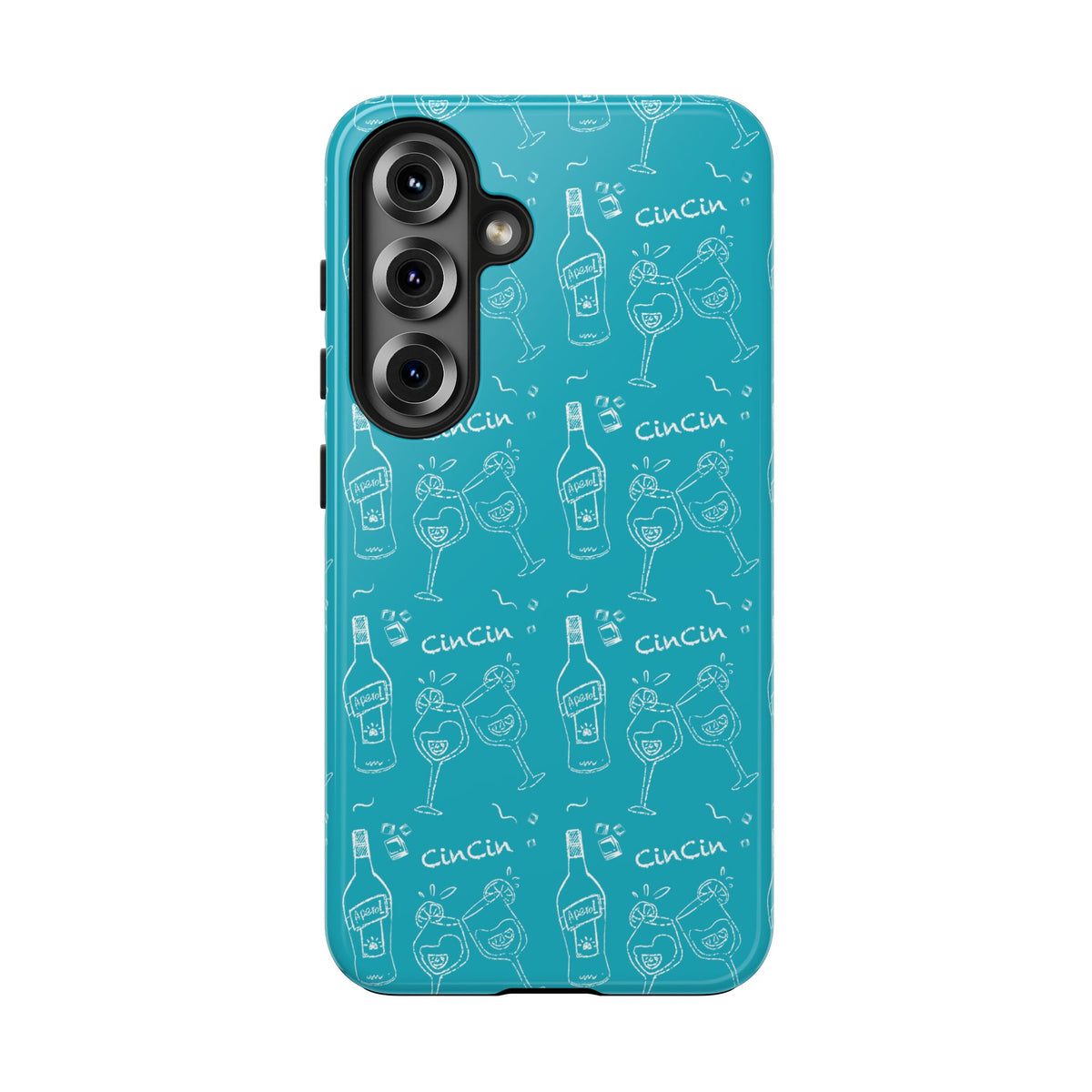 Cin Cin Spritz Tough Phone Case — Turquoise CinCin Brunch Collection Inspired Design