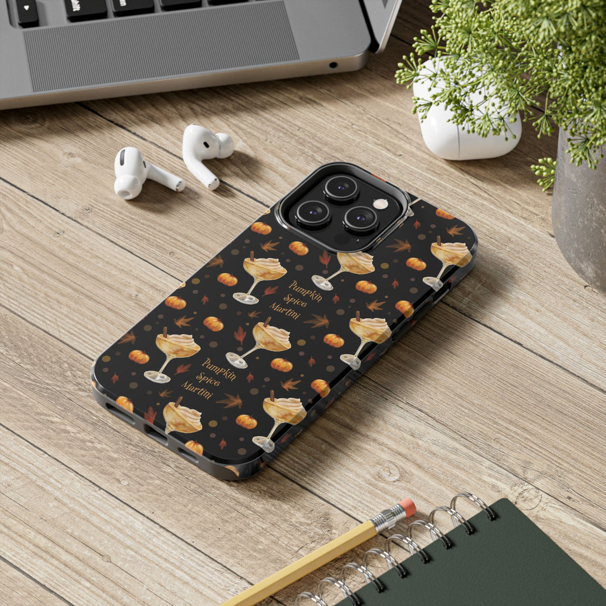 Pumpkin Spice Martini Tough Phone Case — Black Pumpkin Collection Inspired Design