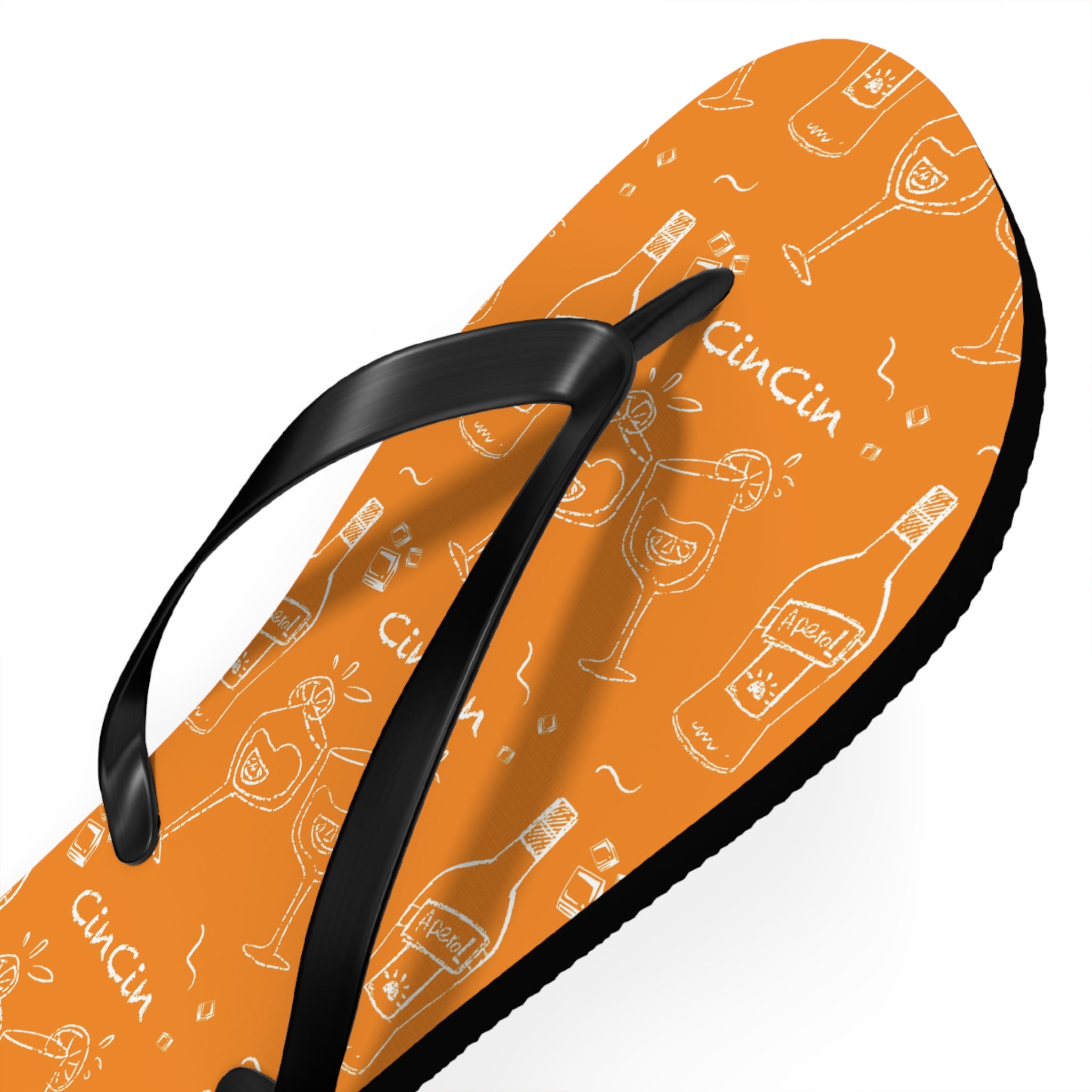 Cin Cin Orange Flip Flops — Orange Cin Cin Collection Inspired Design