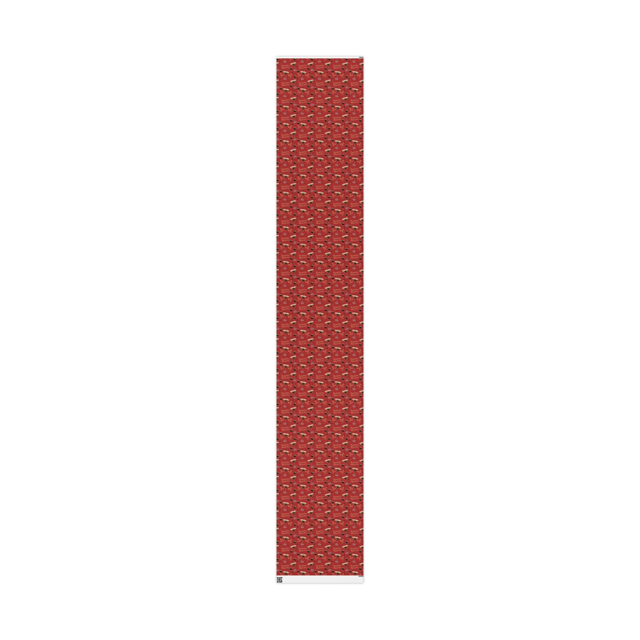 Espresso Martini Wrapping Paper Roll — Red Espresso Collection Inspired Design