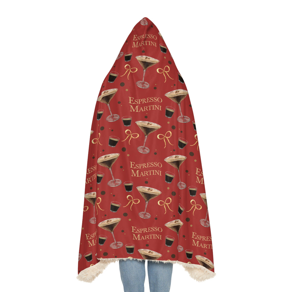 Espresso Martini Hooded Throw Blanket — Red Espresso Collection Inspired Design
