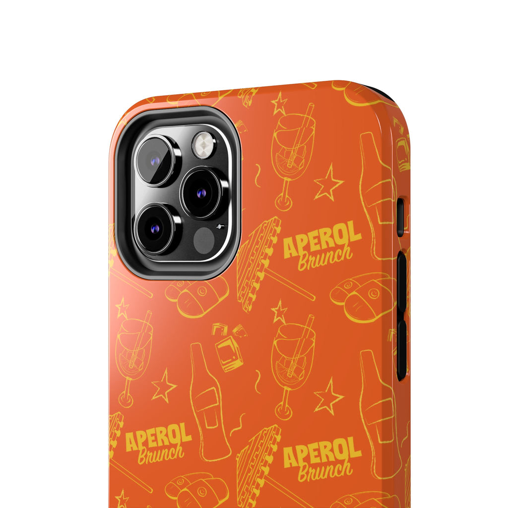 Aperol Brunch Collection Tough Phone Case - Orange and Yellow Brunch Inspired Design
