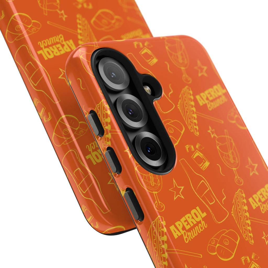 Aperol Brunch Collection Tough Phone Case - Orange and Yellow Brunch Inspired Design