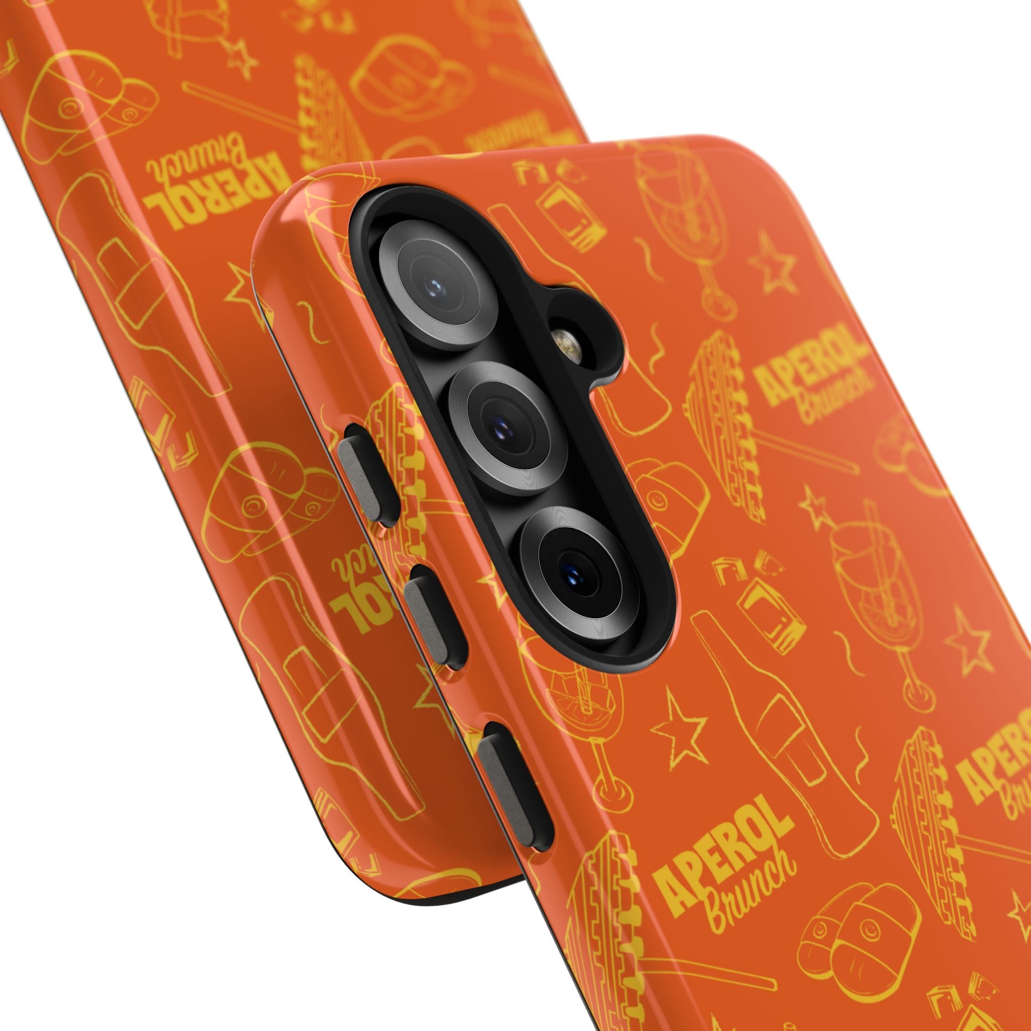 Aperol Brunch Collection Tough Phone Case - Orange and Yellow Brunch Inspired Design