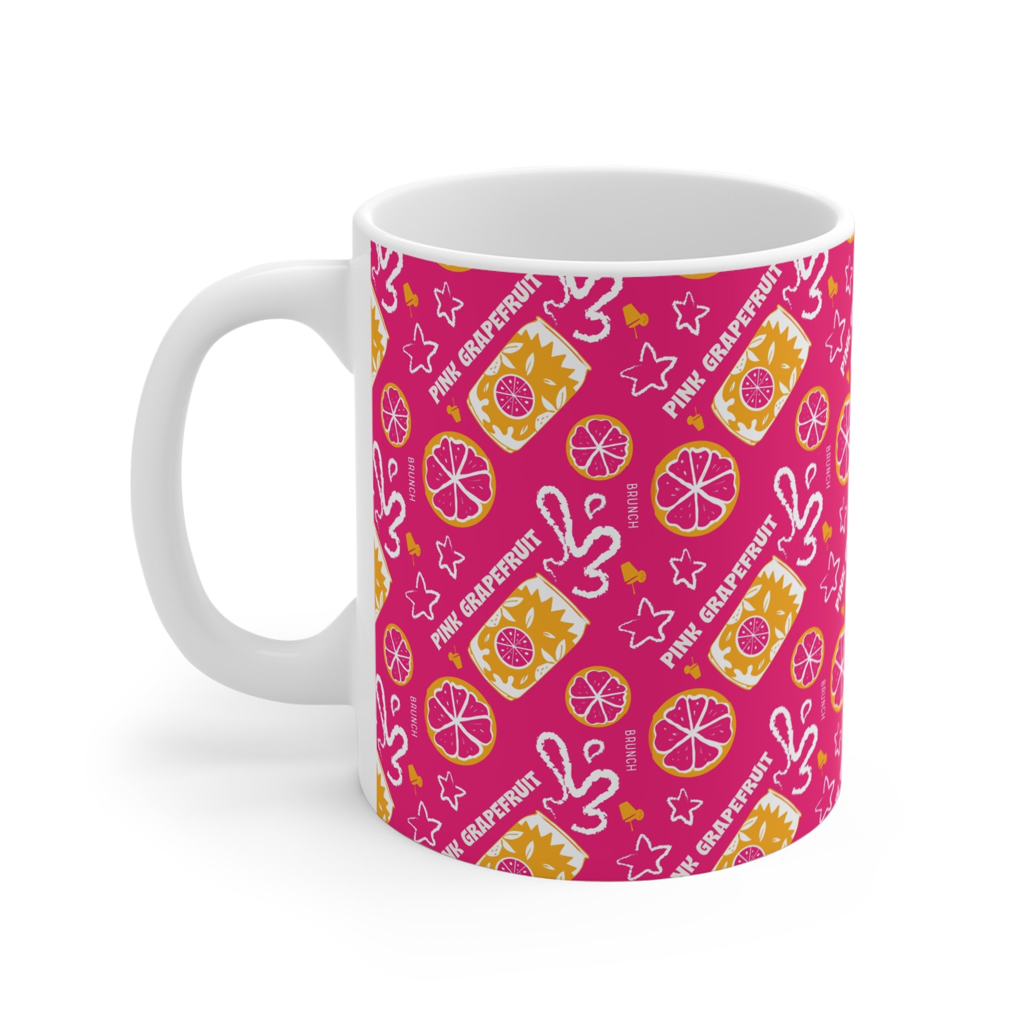 Pink Grapefruit Fruit Brunch 11oz Coffee Mug — Pink Grapefruit Collection Inspired Design