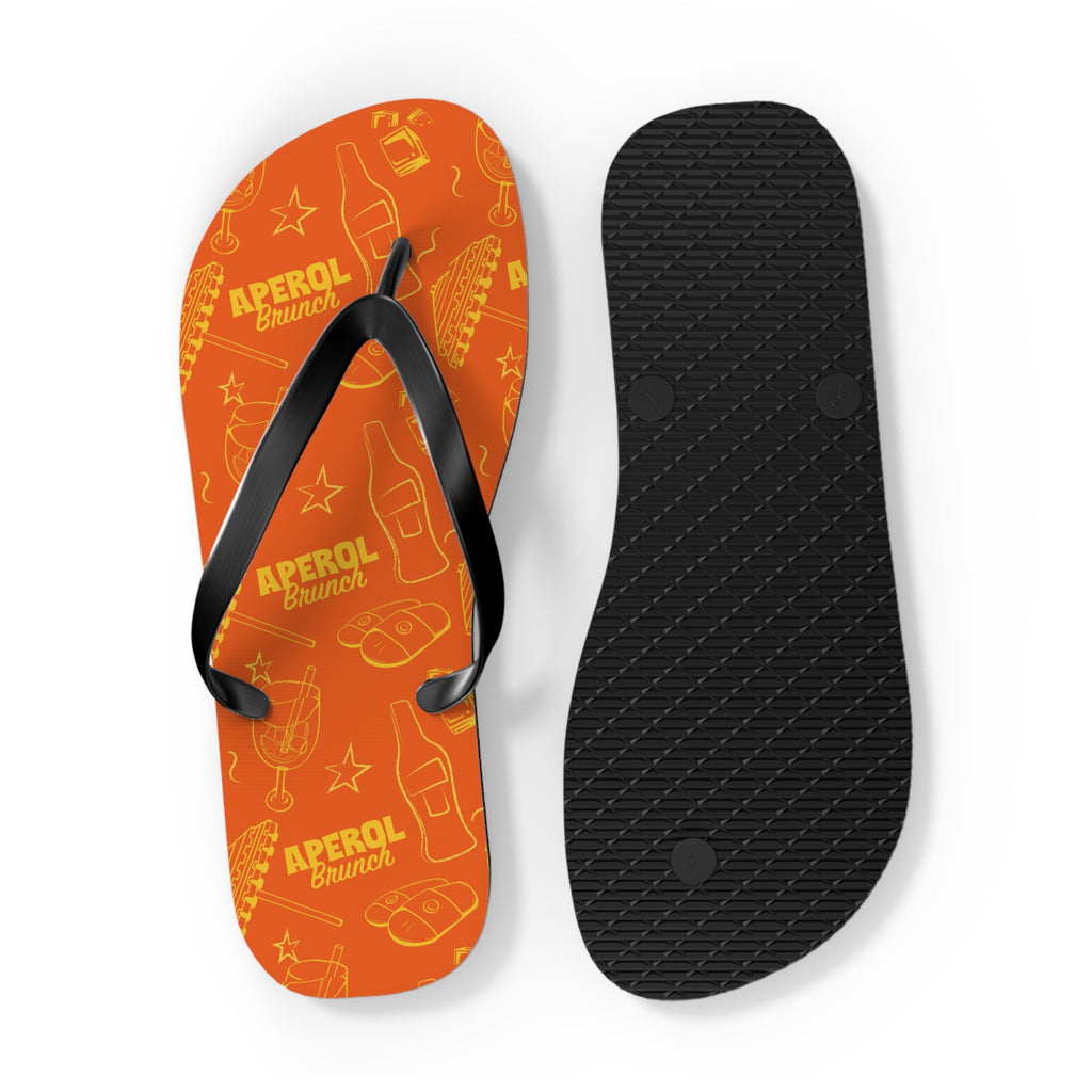 Aperol Brunch Flip Flops – Orange and Yellow Brunch Collection Inspired Design