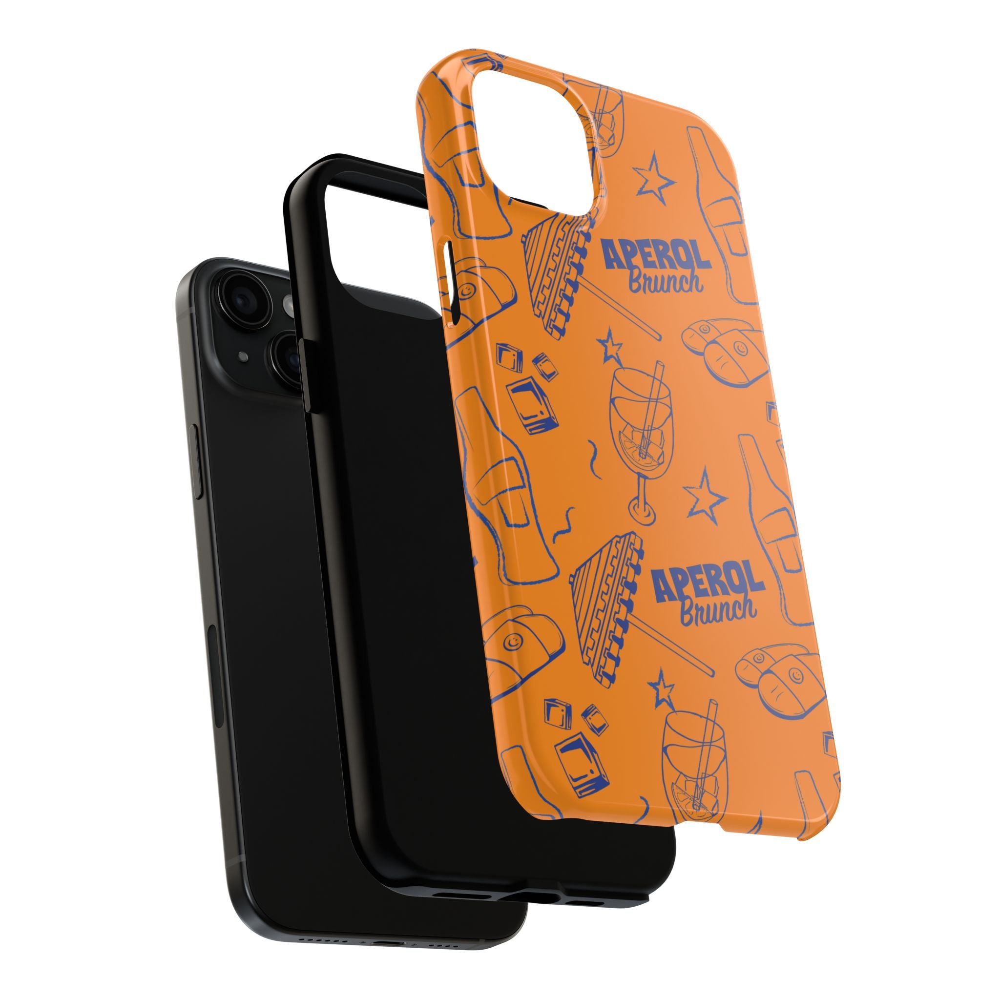 Aperol Brunch Tough Phone Case — Orange Cocktail Pattern