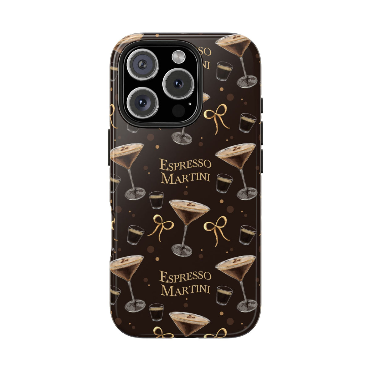 Espresso Martini Tough Phone Case — Dark Brown Espresso Collection Inspired Design