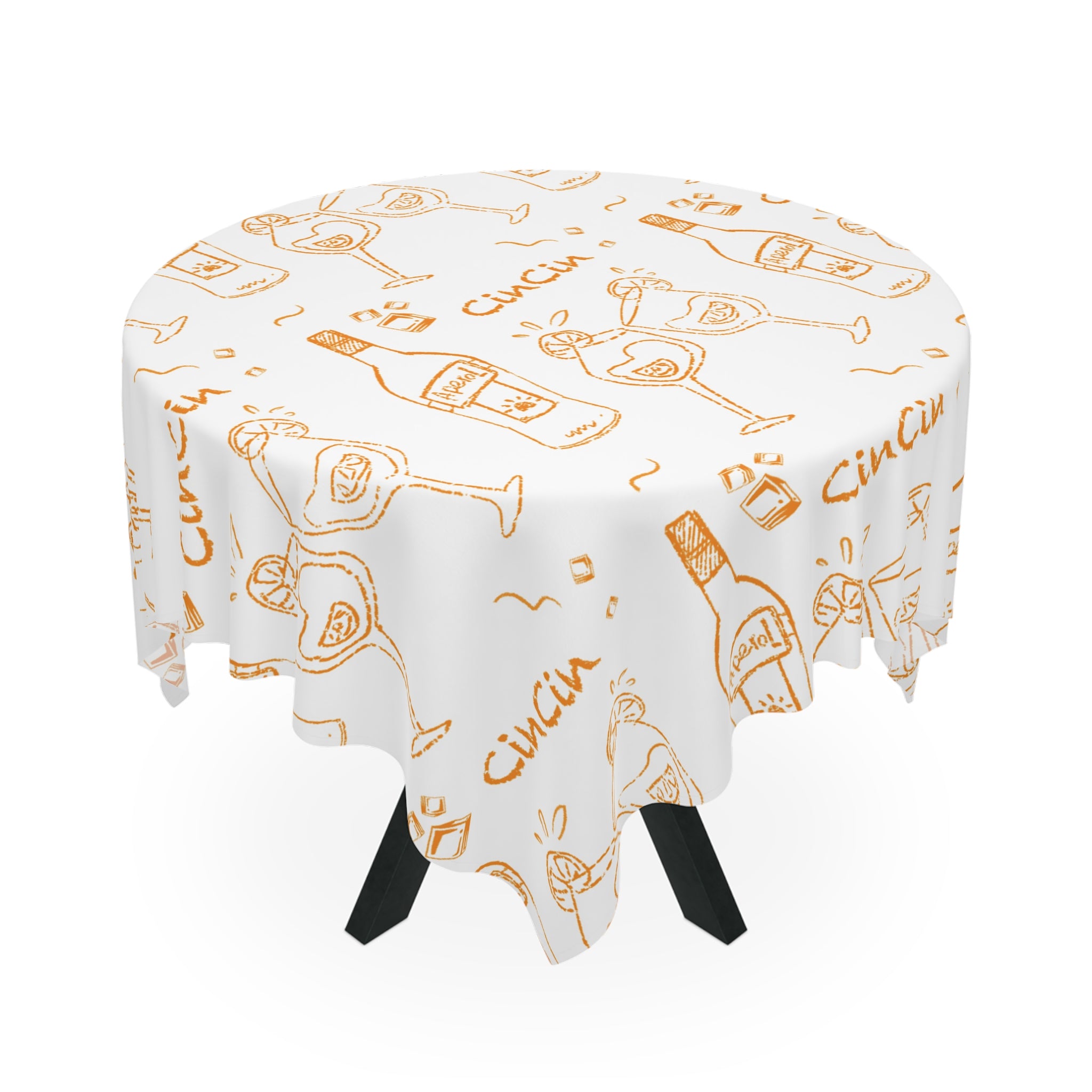 CinCin Brunch Tablecloth — White Cin Cin Brunch Collection Inspired Design