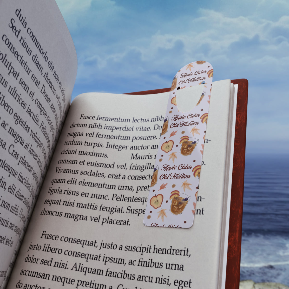 Apple Cider Old Fashioned Metal Bookmark — Light Violet Apple Cider Collection Inspired Design