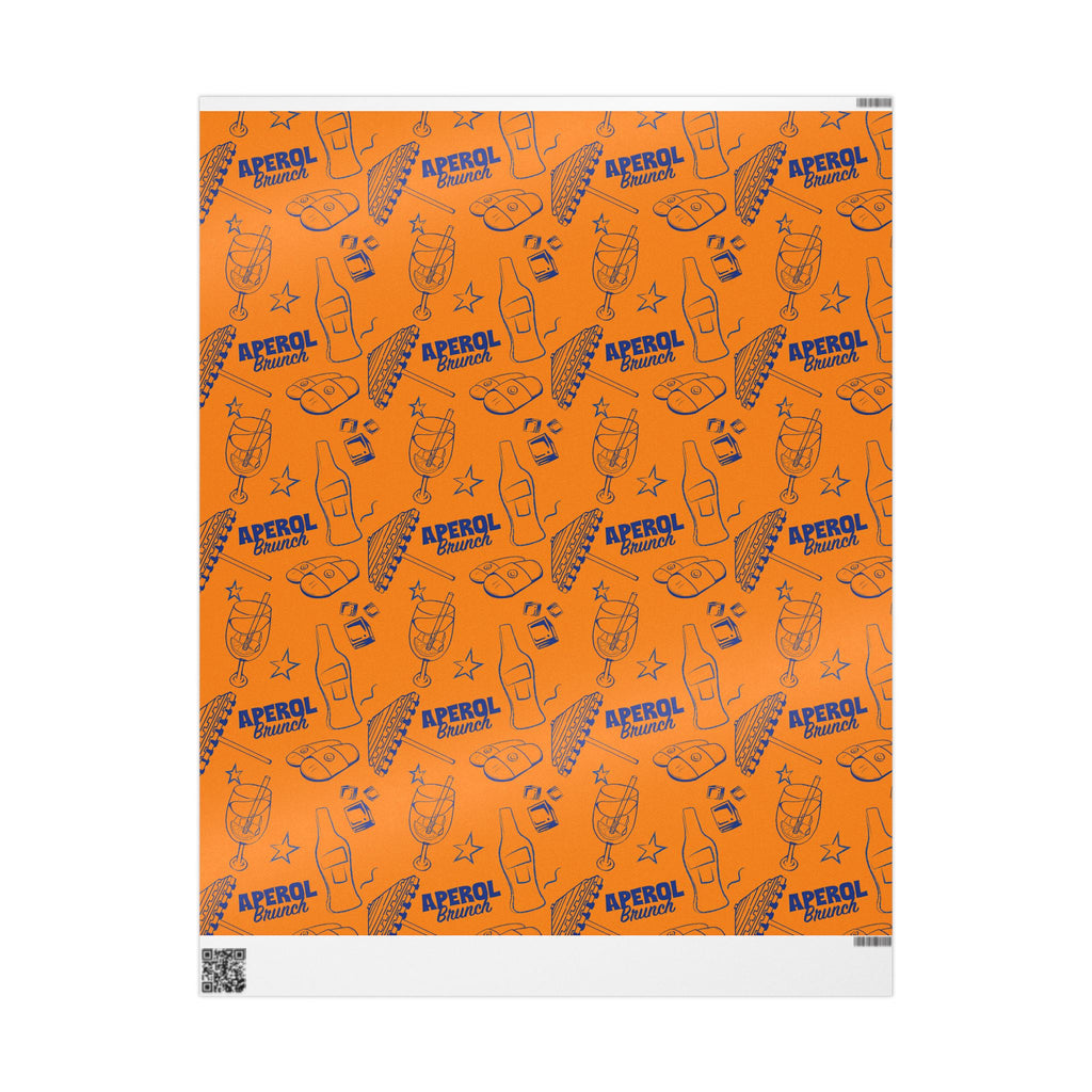 Aperol Brunch Peel Wrapping Paper Roll — Orange Brunch Collection Inspired Design