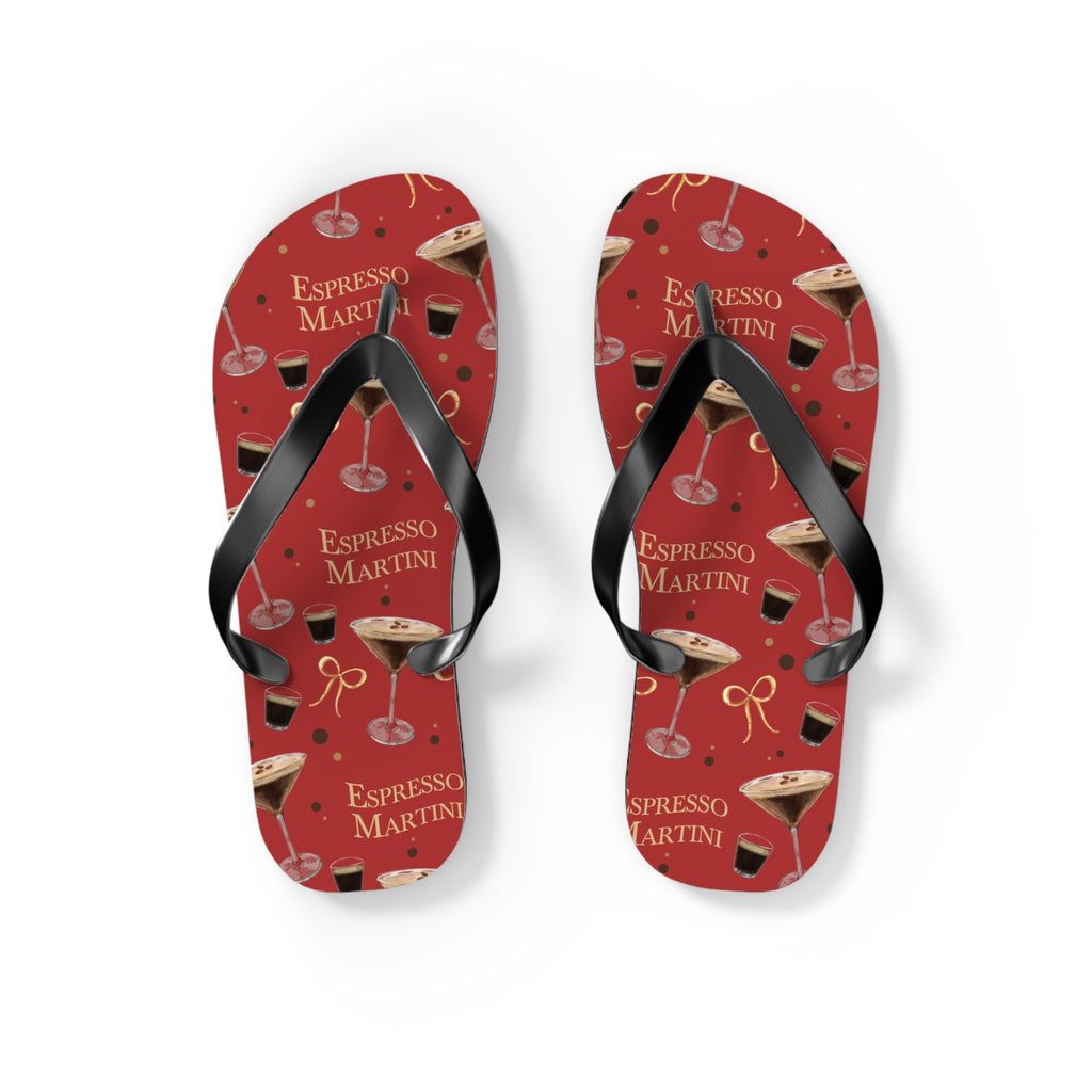 Espresso Martini Flip Flops — Red Espresso Collection Inspired Design