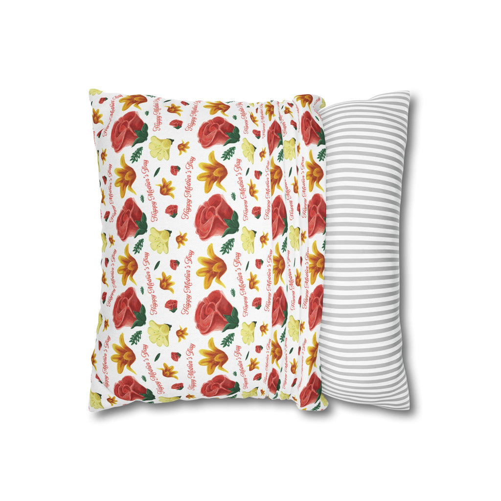 Gift for Mom Floral Throw Pillow Cover – Mother’s Day Botanical Cushion | Spring Home Decor