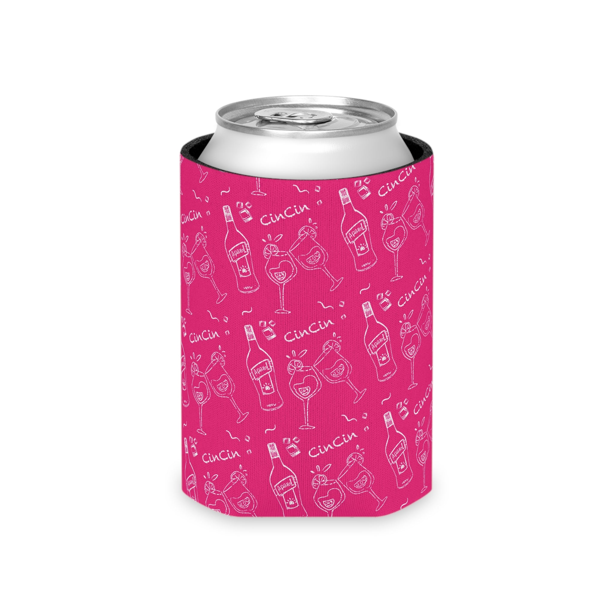 Cin Cin Pink Collection Can Cooler — Pink Aperol Inspired Design