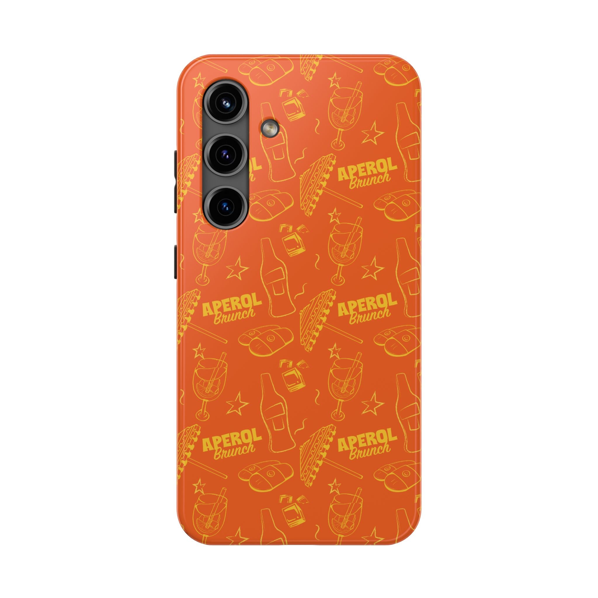 Aperol Brunch Collection Tough Phone Case - Orange and Yellow Brunch Inspired Design