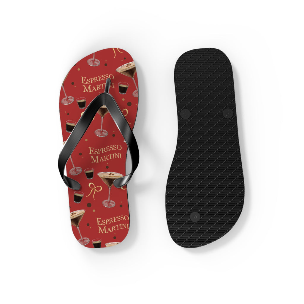 Espresso Martini Flip Flops — Red Espresso Collection Inspired Design