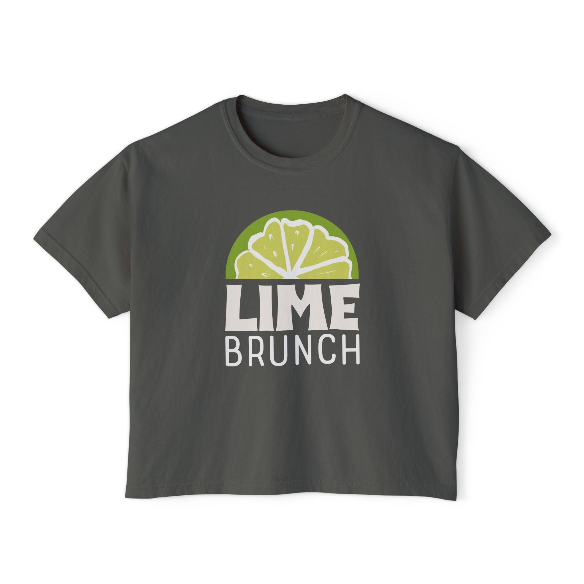 Lime Brunch Women's Boxy Tee — Green Aperol Inspired Design