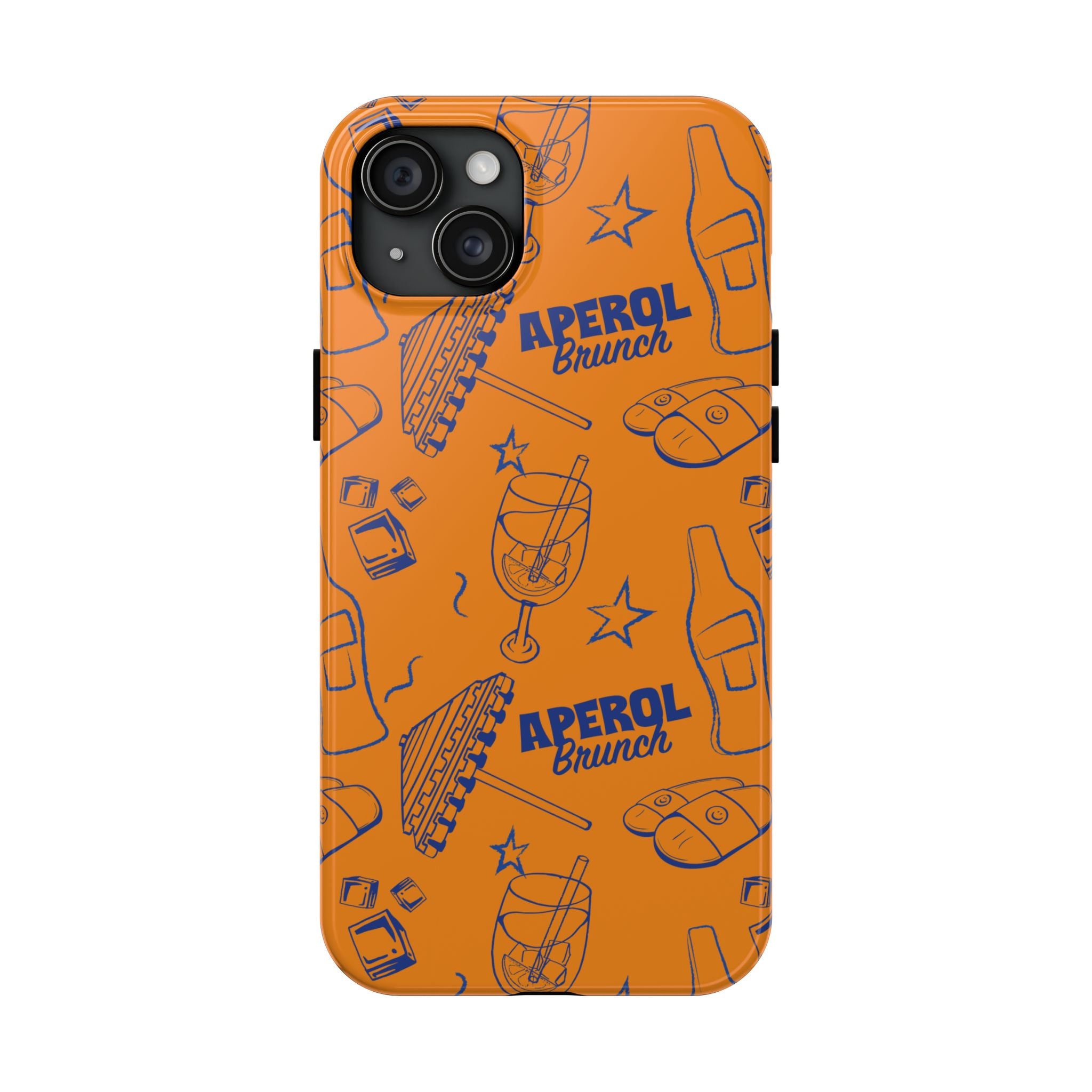 Aperol Brunch Tough Phone Case — Orange Cocktail Pattern