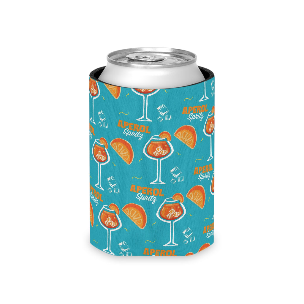 Aperol Spritz Can Cooler — Turquoise Aperol Inspired Design